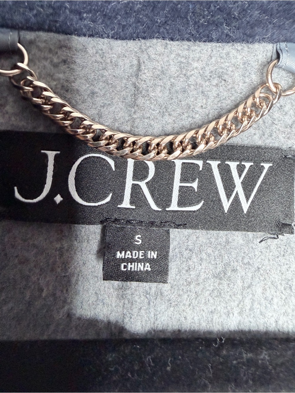J. Crew size s Harriet trench coat in double-faced blend BU070 navy grey - Picture 6 of 6